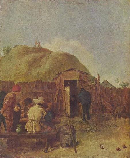 Adriaen Brouwer Trinker im Hof oil painting image